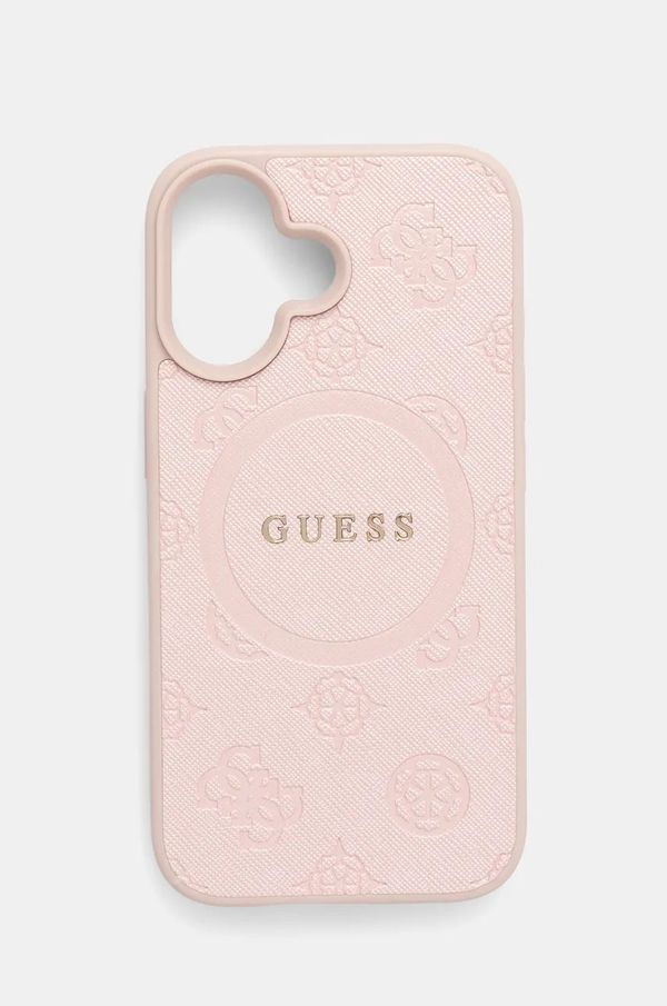 Guess Etui za telefon Guess iPhone 16 6.1 roza barva, GUHMP16SPSAPSMEP