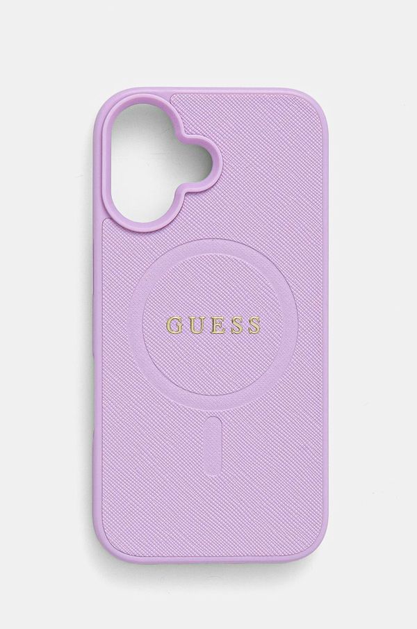 Guess Etui za telefon Guess iPhone 16 6.1 vijolična barva, GUHMP16SPSAHMCU