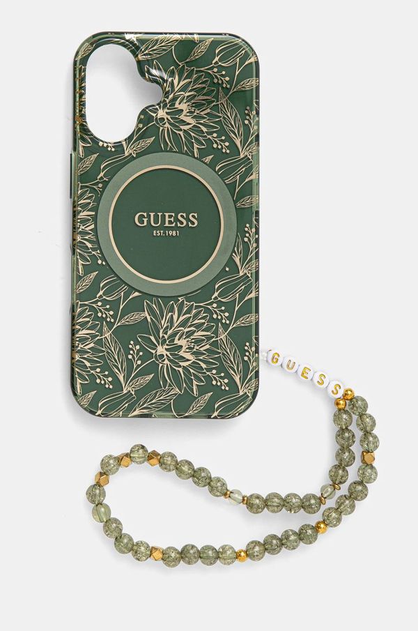 Guess Etui za telefon Guess iPhone 16 6.1 zelena barva, GUHMP16SHCPOFPA