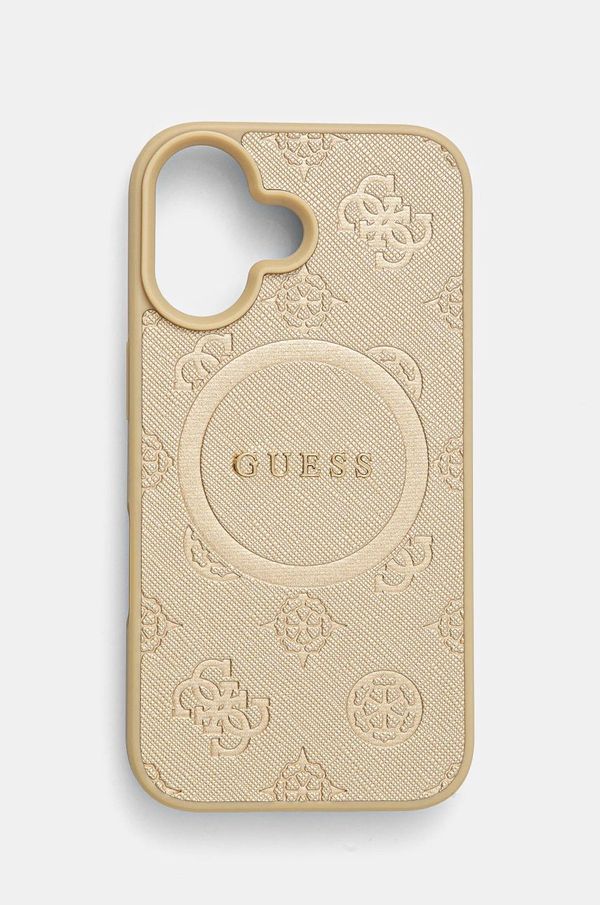 Guess Etui za telefon Guess iPhone 16 6.1 zlata barva, GUHMP16SPSAPSMED