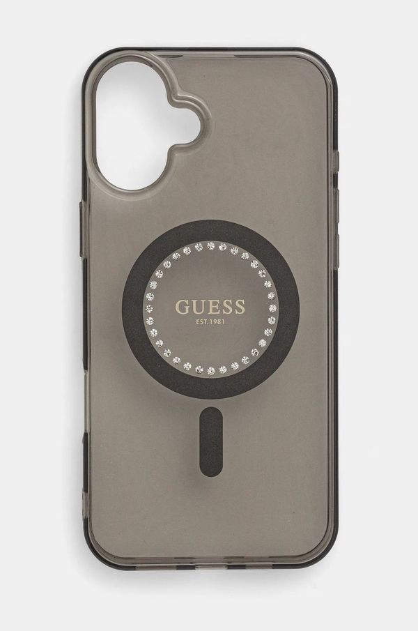 Guess Etui za telefon Guess iPhone 16 Plus 6.7 črna barva, GUHMP16MPFTDTEK