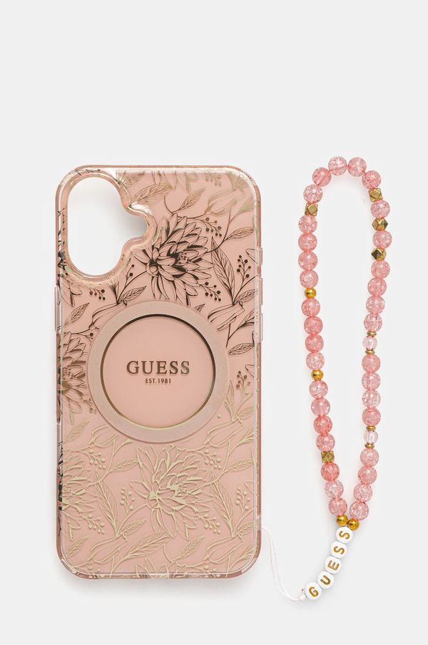 Guess Etui za telefon Guess iPhone 16 Plus 6.7 roza barva, GUHMP16MHCPOFPP