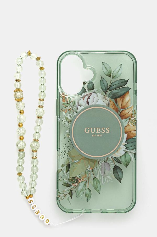 Guess Etui za telefon Guess iPhone 16 Plus 6.7 zelena barva, GUHMP16MHFWBRCESN