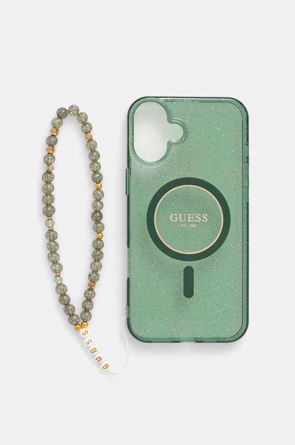 Guess Etui za telefon Guess iPhone 16 Plus 6.7 zelena barva, GUHMP16MHGCRELSA