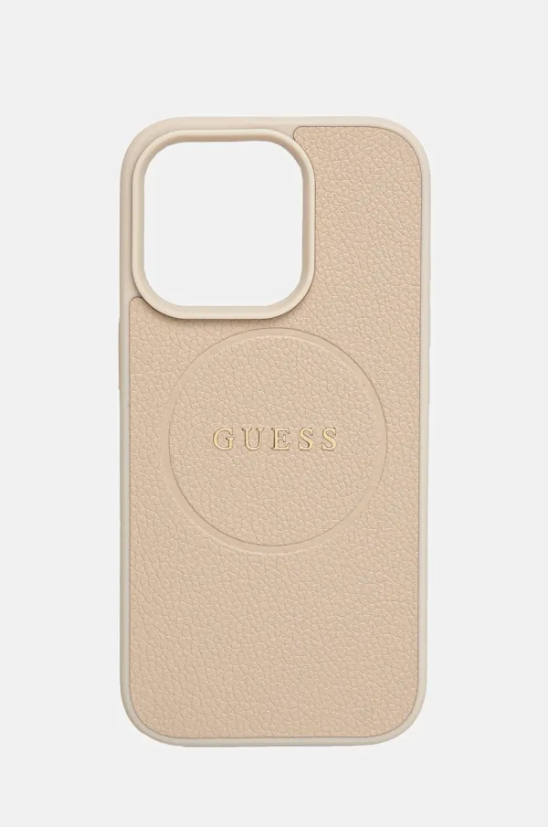Guess Etui za telefon Guess iPhone 16 Pro 6.3 bež barva, GUHMP16LPGHSMME