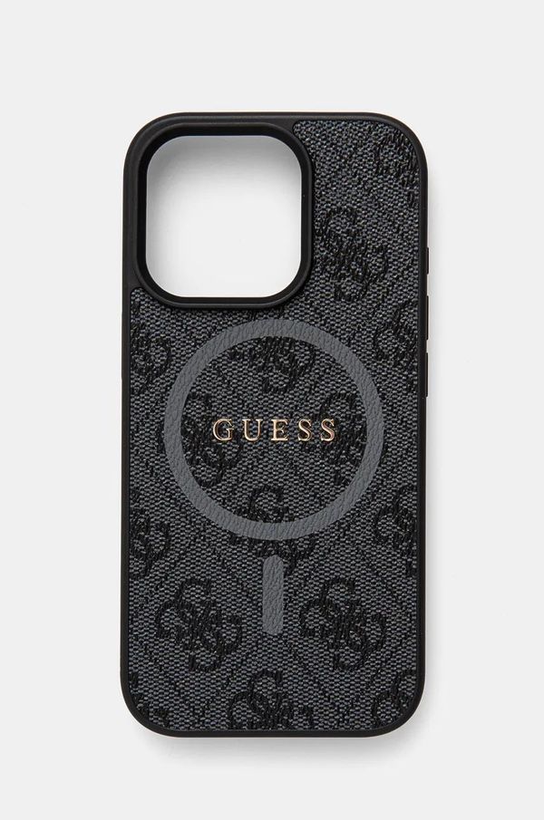 Guess Etui za telefon Guess iPhone 16 Pro 6.3 črna barva, GUHMP16LG4GFRK