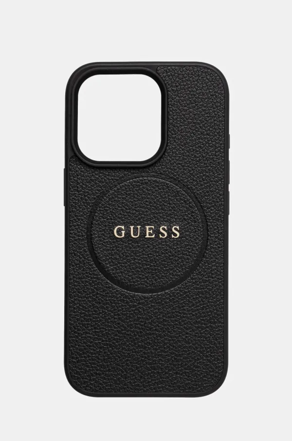 Guess Etui za telefon Guess iPhone 16 Pro 6.3 črna barva, GUHMP16LPGHSMMK