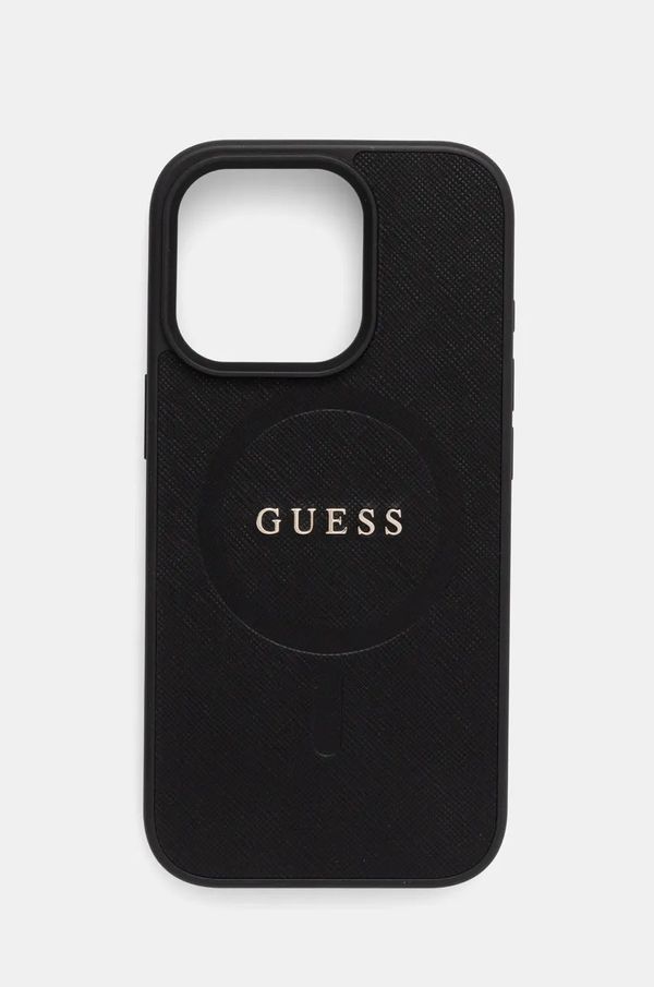 Guess Etui za telefon Guess iPhone 16 Pro 6.3 črna barva, GUHMP16LPSAHMCK