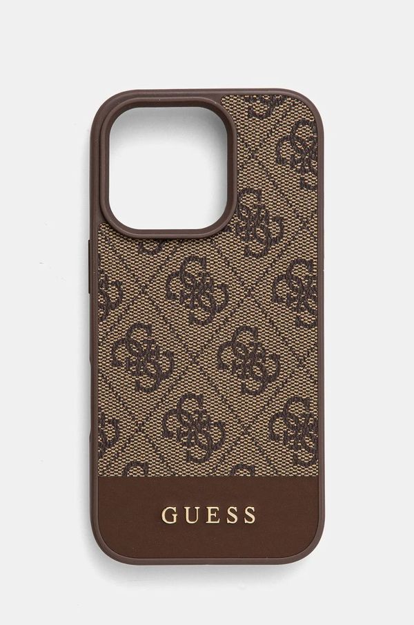 Guess Etui za telefon Guess iPhone 16 Pro 6.3 rjava barva, GUHCP16LG4GLBR