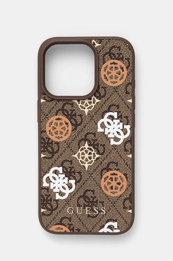 Guess Etui za telefon Guess iPhone 16 Pro 6.3 rjava barva, GUHMP16LP4PWPW