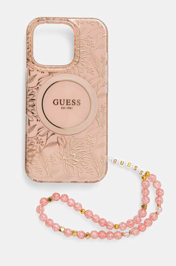 Guess Etui za telefon Guess iPhone 16 Pro 6.3 roza barva, GUHMP16LHCPOFPP