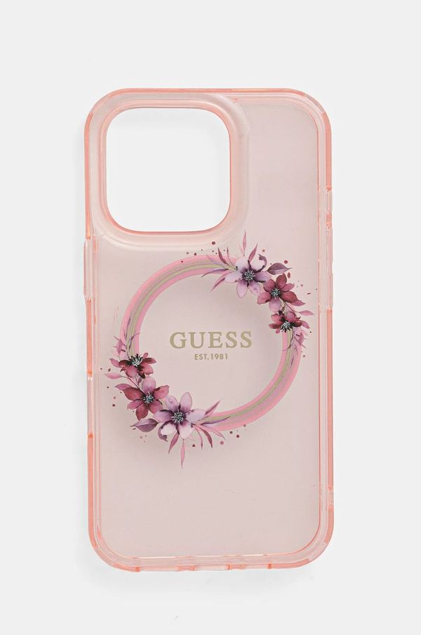 Guess Etui za telefon Guess iPhone 16 Pro 6.3 roza barva, GUHMP16LHFWFCP