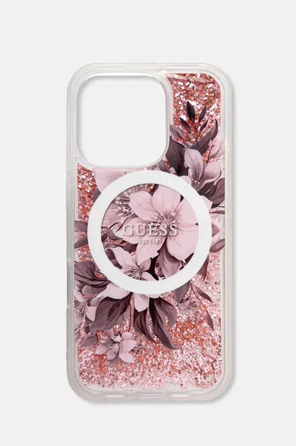 Guess Etui za telefon Guess iPhone 16 Pro 6.3 roza barva, GUHMP16LLFMWTP