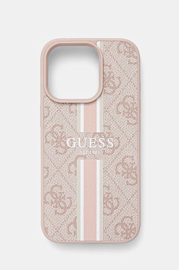 Guess Etui za telefon Guess iPhone 16 Pro 6.3 roza barva, GUHMP16LP4RPSP