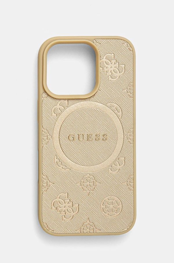 Guess Etui za telefon Guess iPhone 16 Pro 6.3 zlata barva, GUHMP16LPSAPSMED