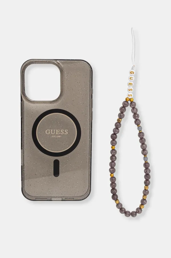 Guess Etui za telefon Guess iPhone 16 Pro Max 6.9 črna barva, GUHMP16XHGCRELSK