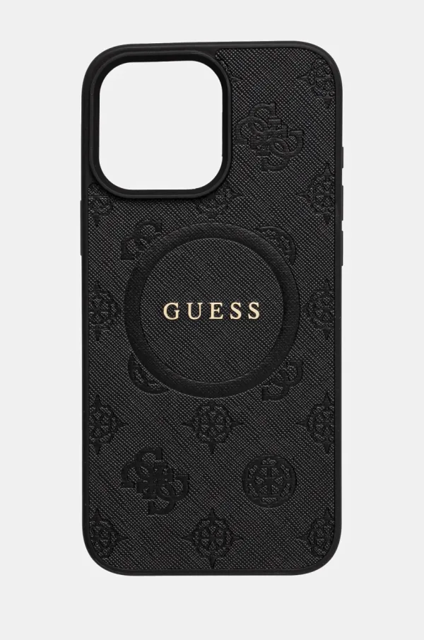 Guess Etui za telefon Guess iPhone 16 Pro Max 6.9 črna barva, GUHMP16XPSAPSMEK