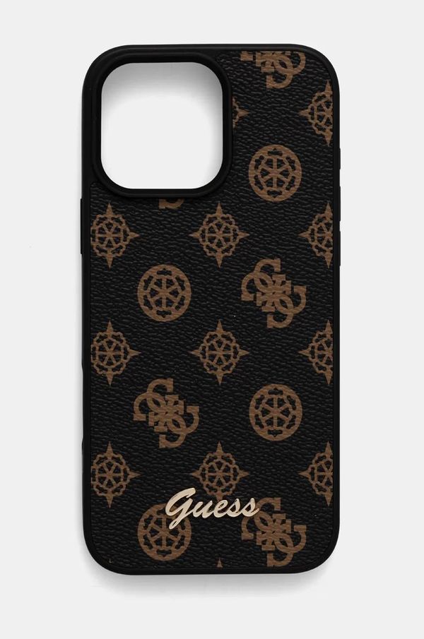 Guess Etui za telefon Guess iPhone 16 Pro Max 6.9 rjava barva, GUHMP16XPGPYSK