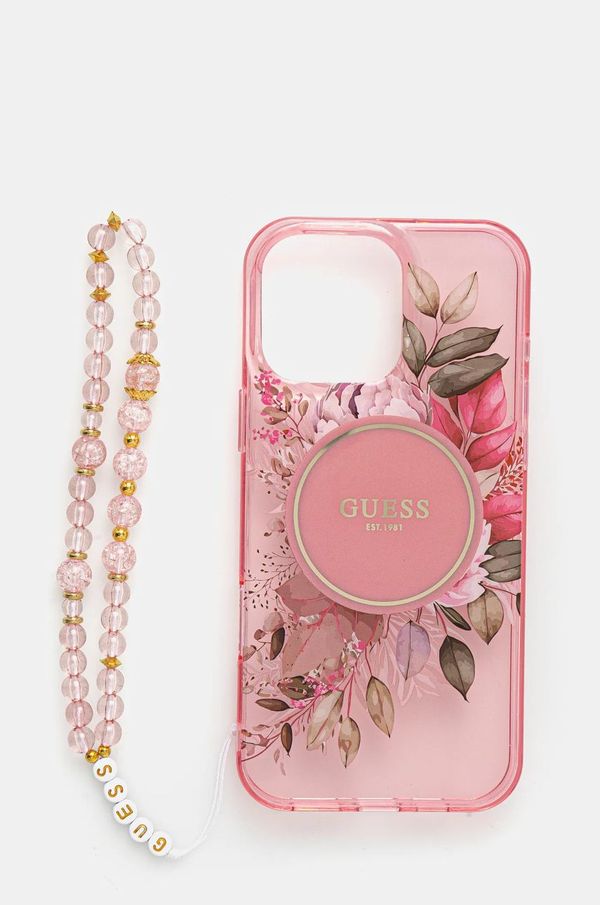 Guess Etui za telefon Guess iPhone 16 Pro Max 6.9 roza barva, GUHMP16XHFWBRCESP