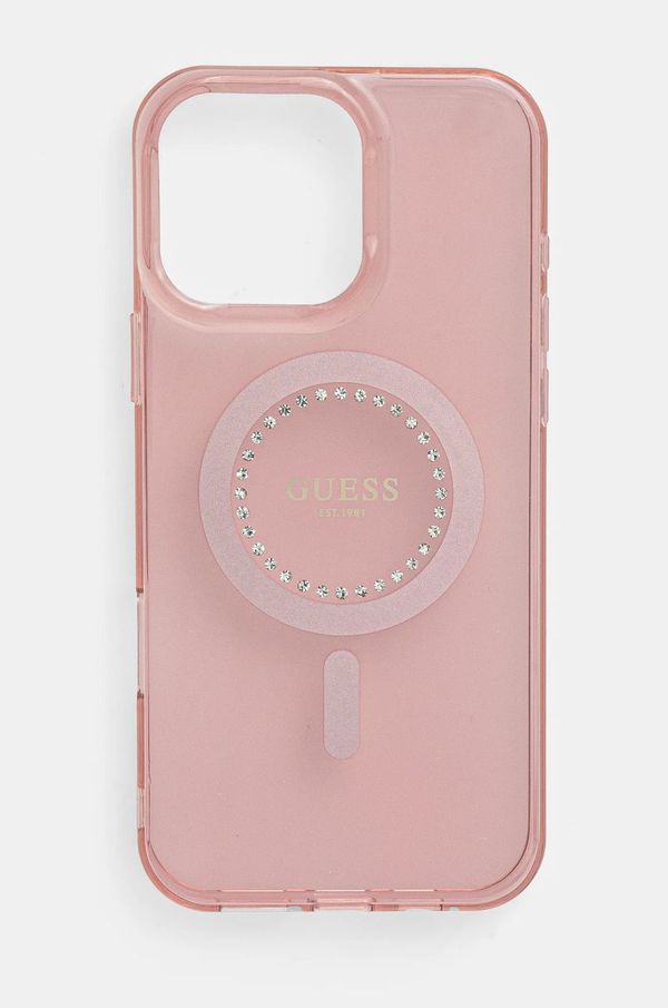 Guess Etui za telefon Guess iPhone 16 Pro Max 6.9 roza barva, GUHMP16XPFTDTEP