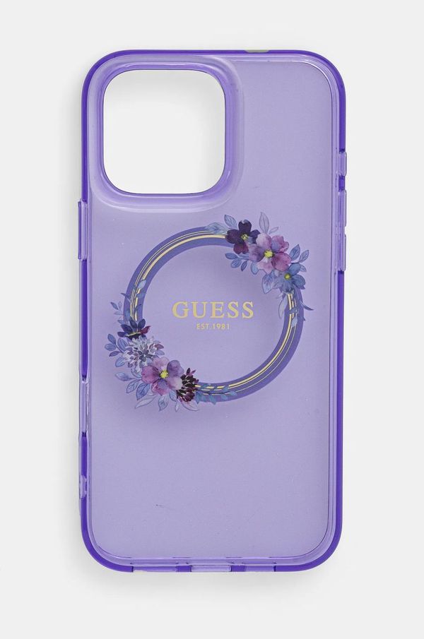 Guess Etui za telefon Guess iPhone 16 Pro Max 6.9 vijolična barva, GUHMP16XHFWFCU