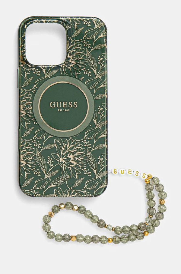 Guess Etui za telefon Guess iPhone 16 Pro Max 6.9 zelena barva, GUHMP16XHCPOFPA