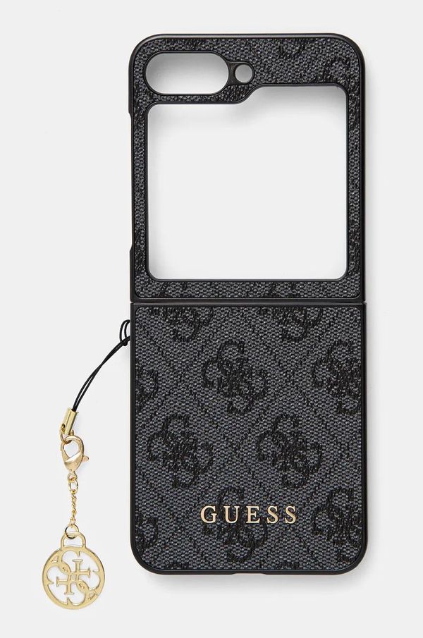 Guess Etui za telefon Guess Z Flip6 F741 črna barva, GUHCZF6GF4GGR