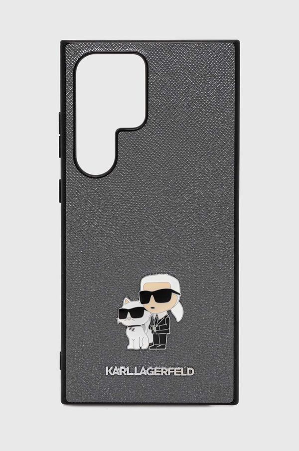 Karl Lagerfeld Etui za telefon Karl Lagerfeld Galaxy S24 Ultra siva barva, KLHCS24LPSAKCMPG