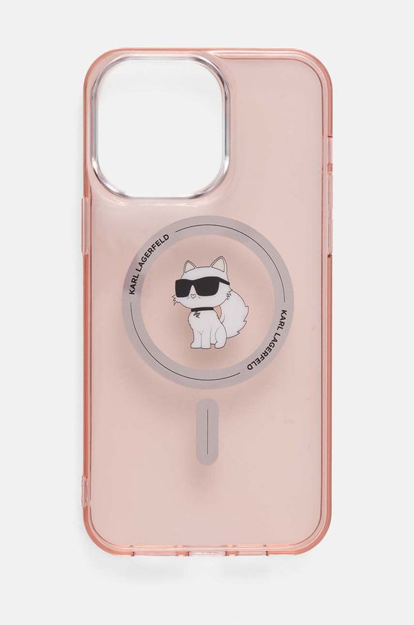 Karl Lagerfeld Etui za telefon Karl Lagerfeld iPhone 14 Pro Max 6.7 roza barva, KLHMP14XHFCCNOP