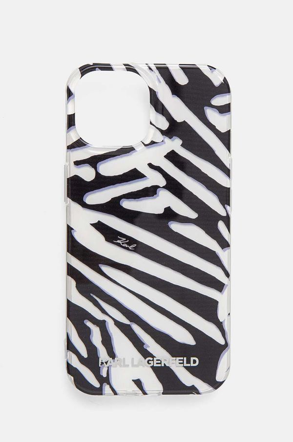 Karl Lagerfeld Etui za telefon Karl Lagerfeld iPhone 15 / 14 / 13 6.1 črna barva, KLHCP15SHZBPKCCK