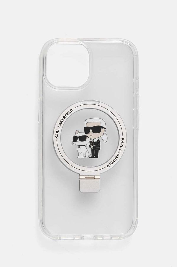 Karl Lagerfeld Etui za telefon Karl Lagerfeld iPhone 15 / 14 / 13 6.1 prozorna barva, KLHMP15SHMRSKCH
