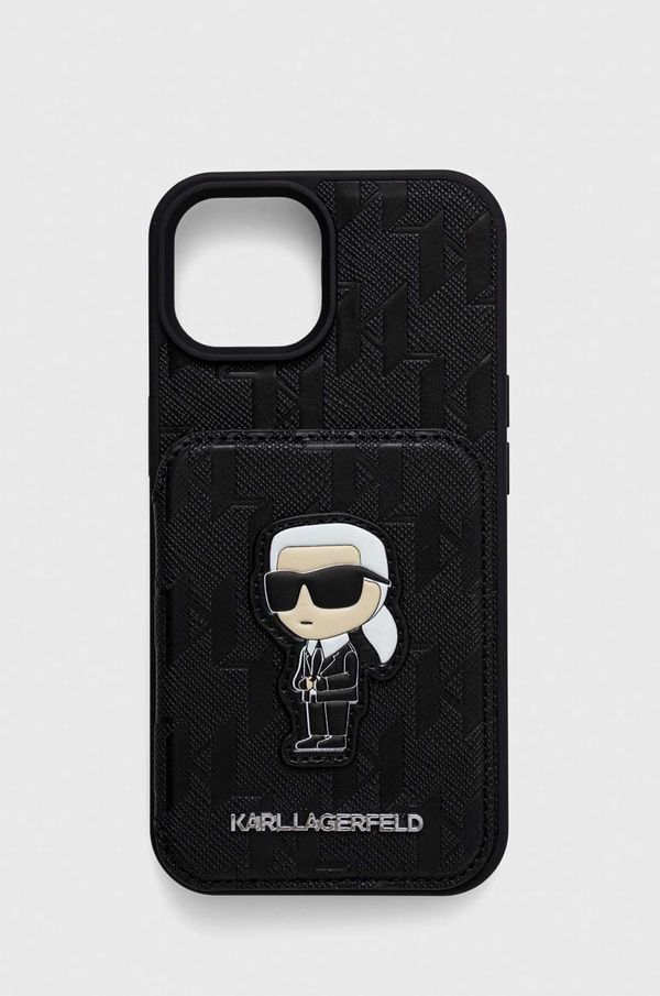 Karl Lagerfeld Etui za telefon Karl Lagerfeld iPhone 15 6.1 črna barva
