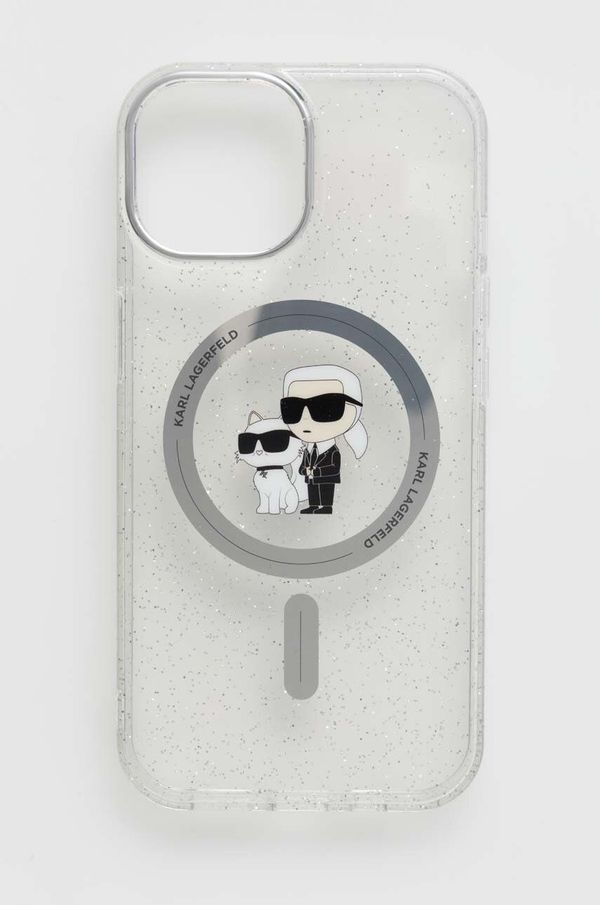 Karl Lagerfeld Etui za telefon Karl Lagerfeld iPhone 15 6.1 prozorna barva