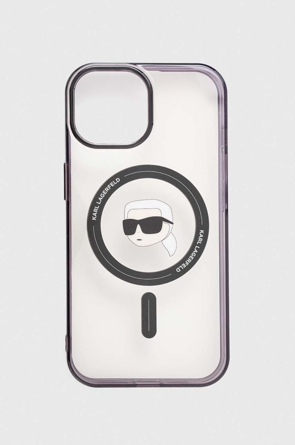 Karl Lagerfeld Etui za telefon Karl Lagerfeld iPhone 15 6.1 prozorna barva
