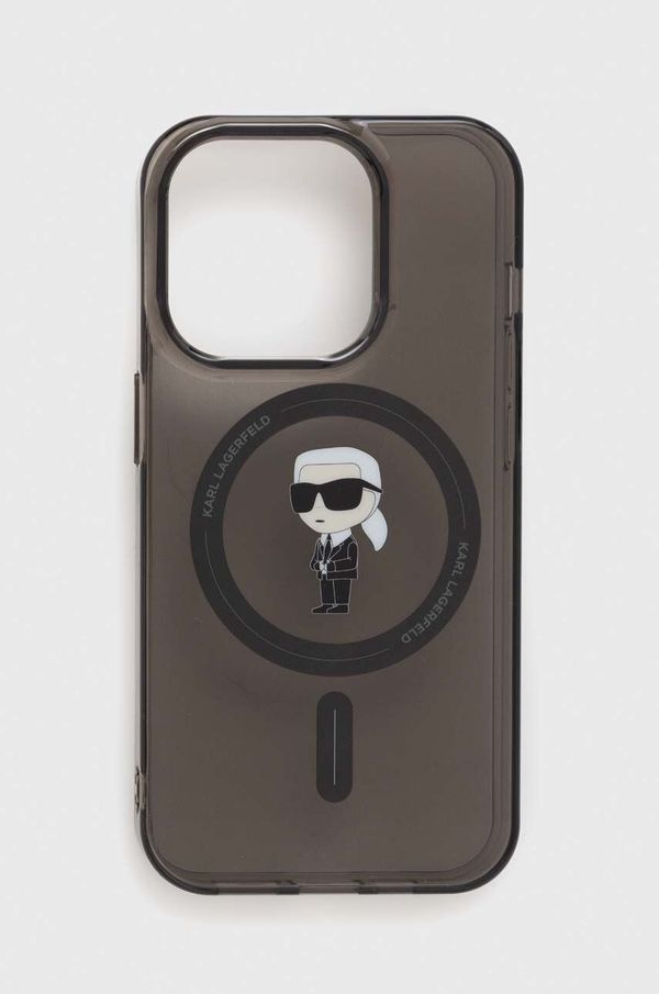 Karl Lagerfeld Etui za telefon Karl Lagerfeld iPhone 15 Pro 6.1 črna barva