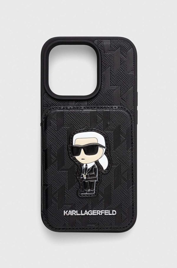 Karl Lagerfeld Etui za telefon Karl Lagerfeld iPhone 15 Pro 6.1 črna barva