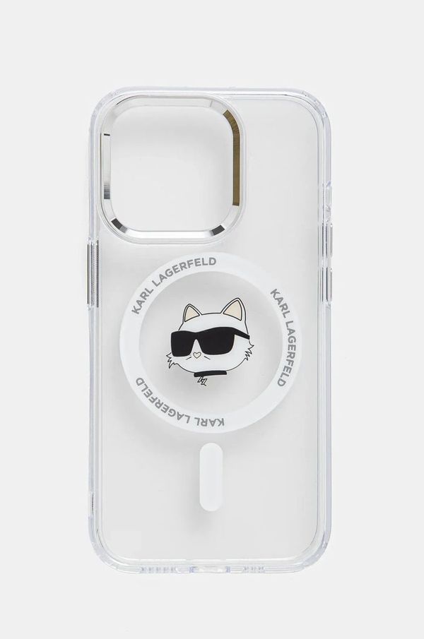 Karl Lagerfeld Etui za telefon Karl Lagerfeld iPhone 15 Pro 6.1 prozorna barva, KLHMP15LHLSCHH