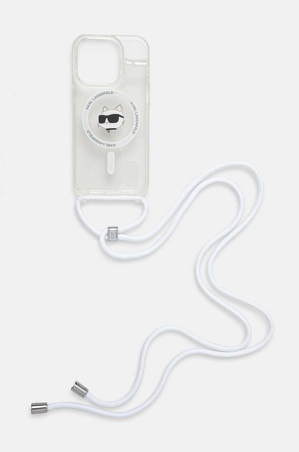 Karl Lagerfeld Etui za telefon Karl Lagerfeld iPhone 15 Pro 6.1 prozorna barva, KLHMP15SLHCCHNT