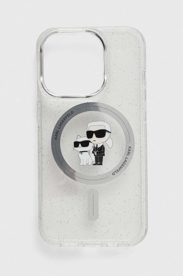 Karl Lagerfeld Etui za telefon Karl Lagerfeld iPhone 15 Pro 6.1 prozorna barva