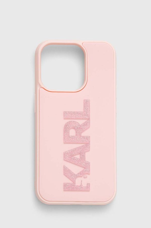 Karl Lagerfeld Etui za telefon Karl Lagerfeld iPhone 15 Pro 6.1" roza barva