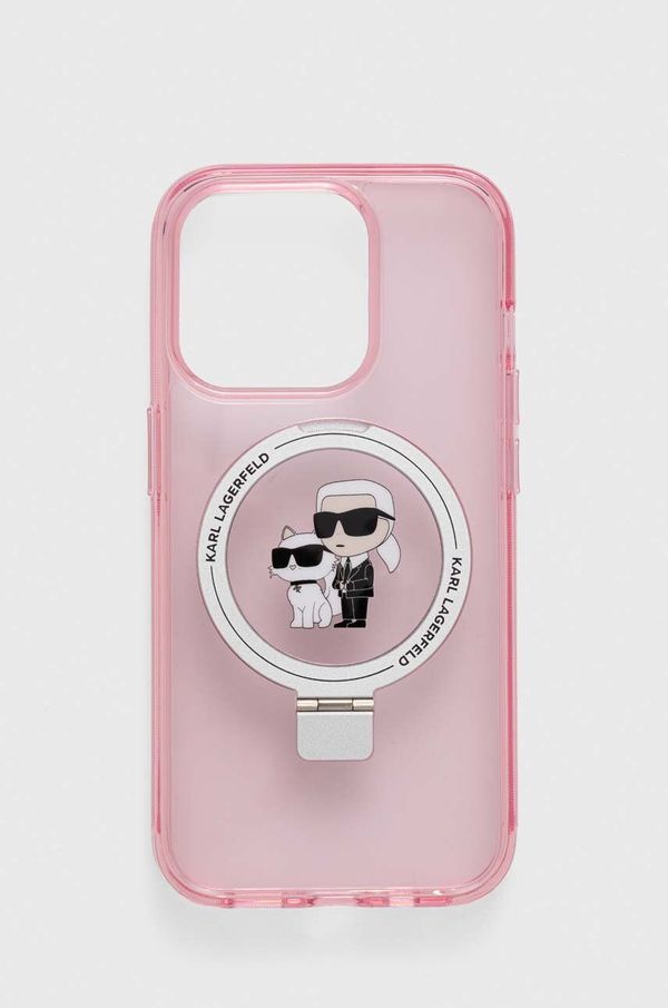 Karl Lagerfeld Etui za telefon Karl Lagerfeld iPhone 15 Pro 6.1 roza barva