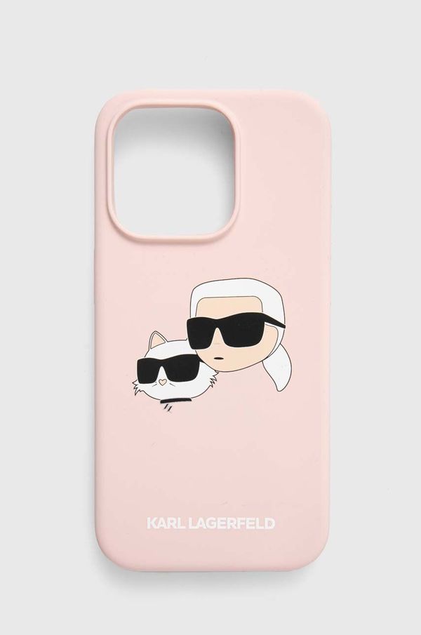 Karl Lagerfeld Etui za telefon Karl Lagerfeld iPhone 15 Pro 6.1 roza barva, KLHMP15LSKCHPPLP