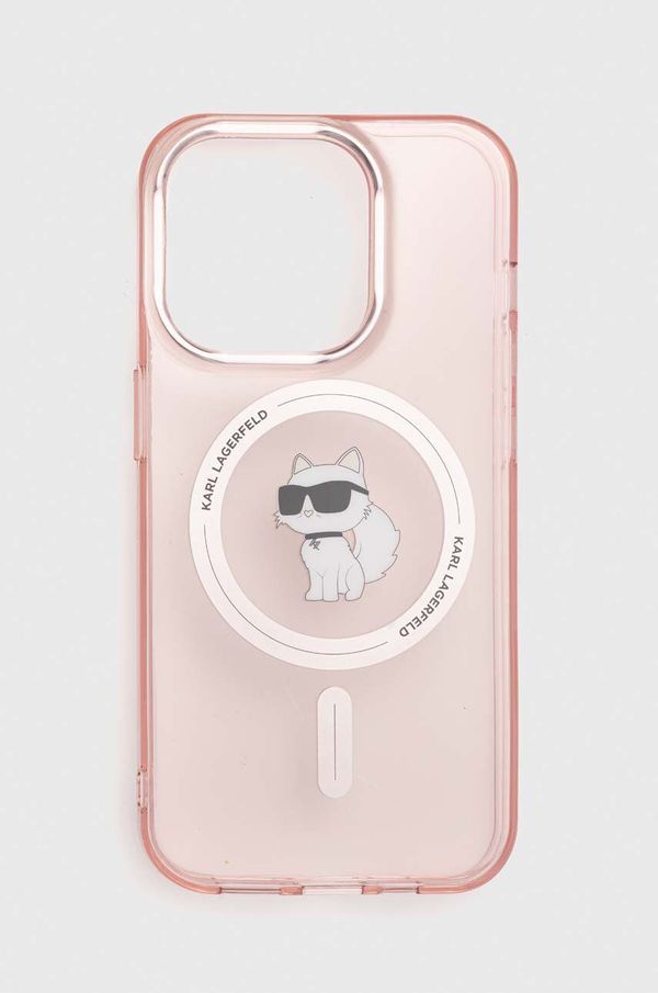 Karl Lagerfeld Etui za telefon Karl Lagerfeld iPhone 15 Pro 6.1 roza barva