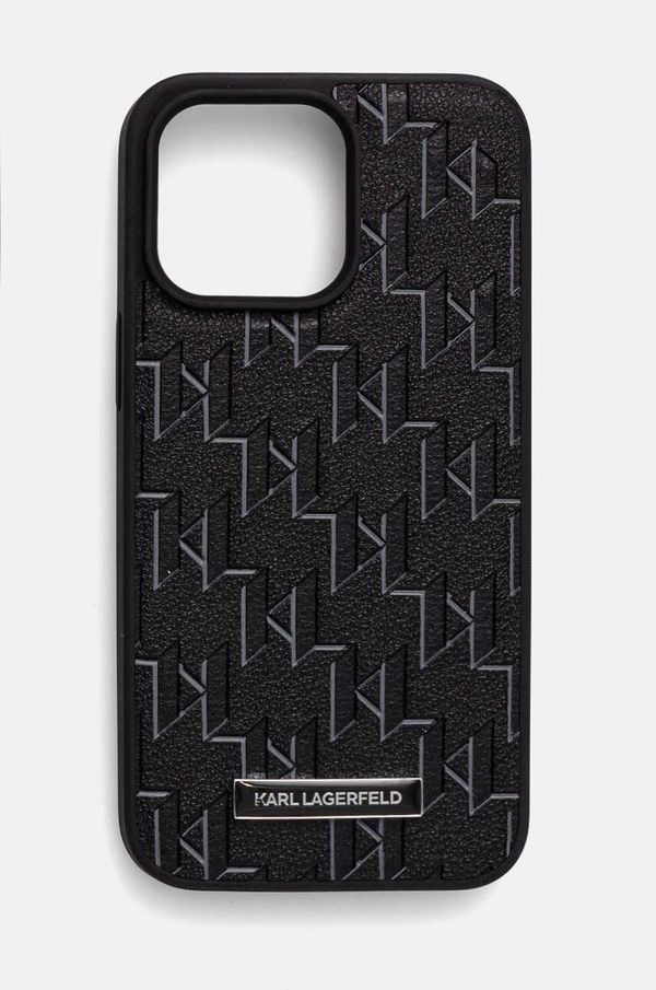 Karl Lagerfeld Etui za telefon Karl Lagerfeld iPhone 15 Pro Max 6.7 črna barva, KLHMP15XPKHPORPK
