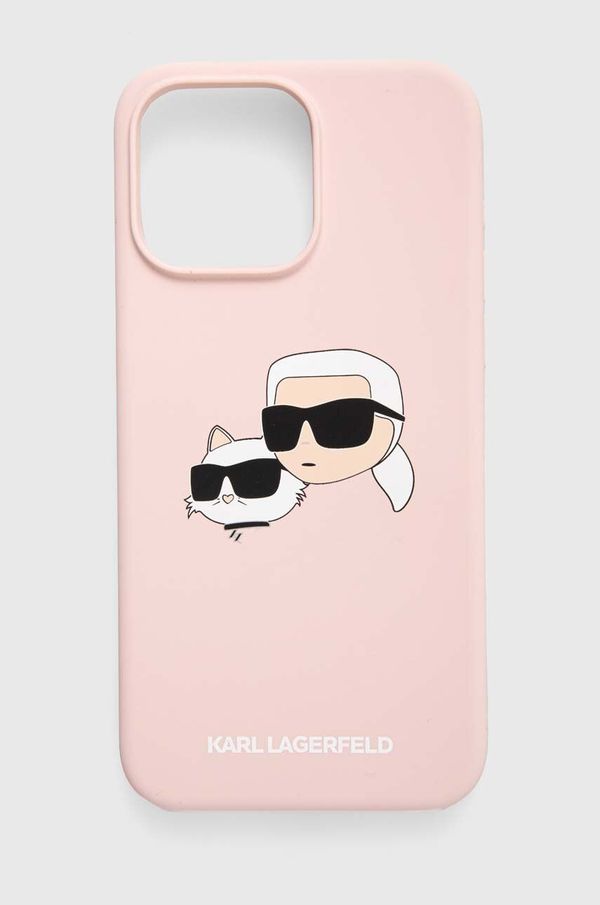 Karl Lagerfeld Etui za telefon Karl Lagerfeld iPhone 15 Pro Max 6.7 roza barva, KLHMP15XSKCHPPLP