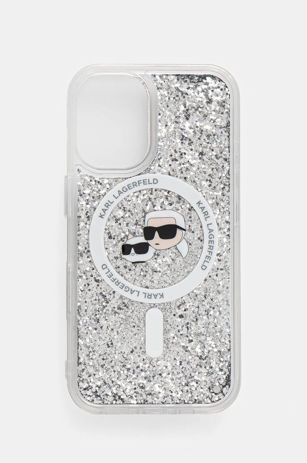 Karl Lagerfeld Etui za telefon Karl Lagerfeld iPhone 16 6.1 prozorna barva, KLHMP16SLGKCSGH