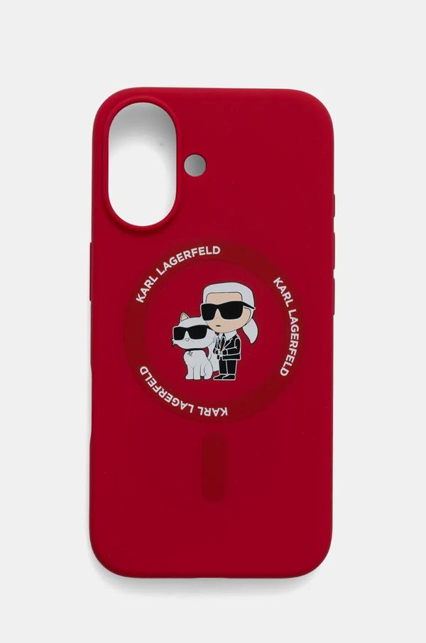 Karl Lagerfeld Etui za telefon Karl Lagerfeld iPhone 16 6.1 rdeča barva, KLHMP16SSCMKCRHR