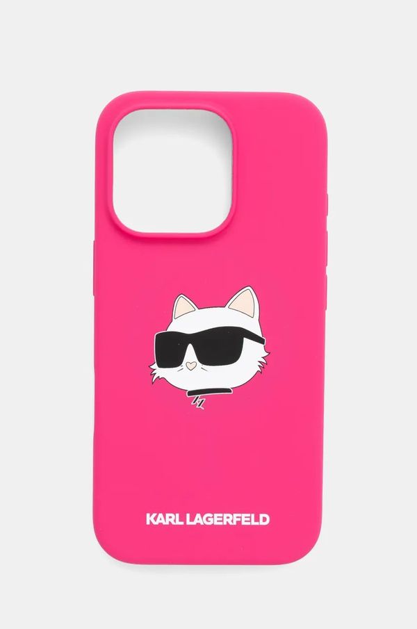 Karl Lagerfeld Etui za telefon Karl Lagerfeld iPhone 16 Pro 6.3 roza barva, KLHMP16LSCHPPLF