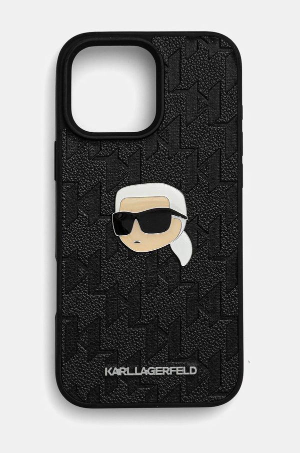 Karl Lagerfeld Etui za telefon Karl Lagerfeld iPhone 16 Pro Max 6.9 črna barva, KLHCP16XPGKLKIPK