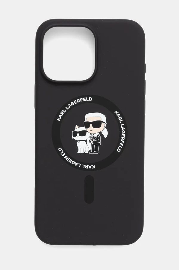 Karl Lagerfeld Etui za telefon Karl Lagerfeld iPhone 16 Pro Max 6.9 črna barva, KLHMP16XSCMKCRHK